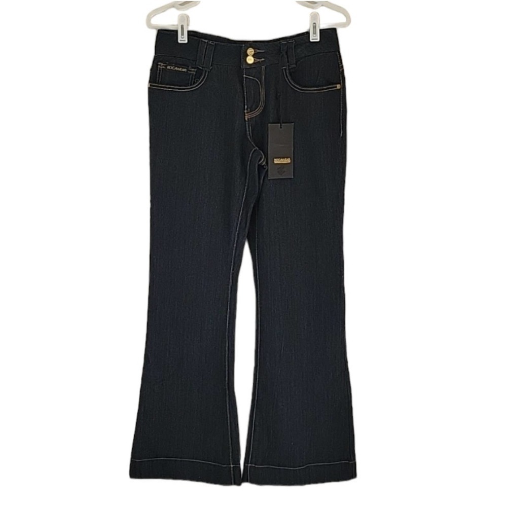 NEW ROCAWEAR Denim jeans Dark Wash Flare Wide Leg Junior Women 9